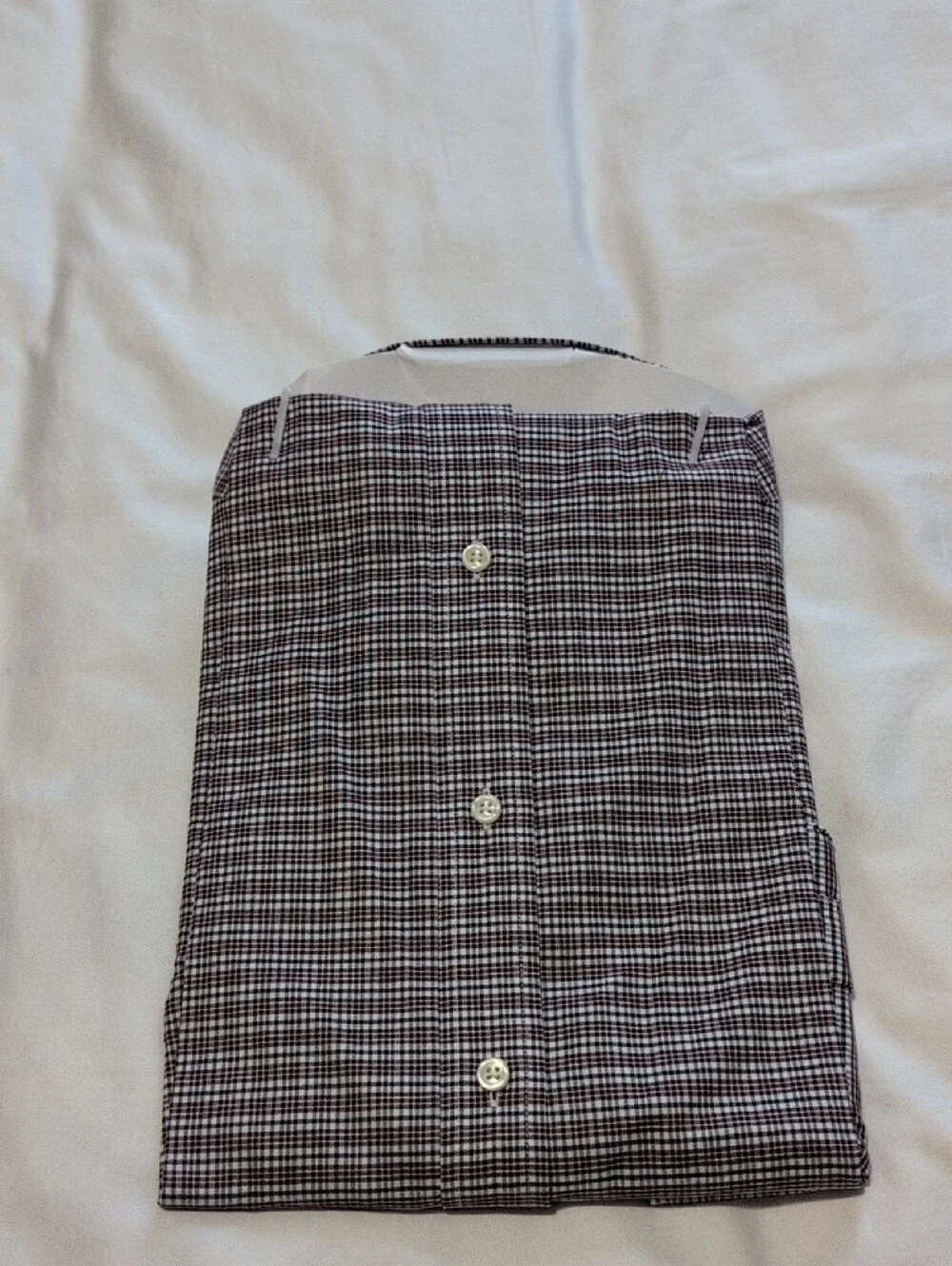Polo by Ralph Lauren Men's Burgundy and Black Mini Check Button-Down Shirt